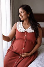 Pallor | Button-Down Maternity & Nursing DressALL US WOMENmaternity and feeding