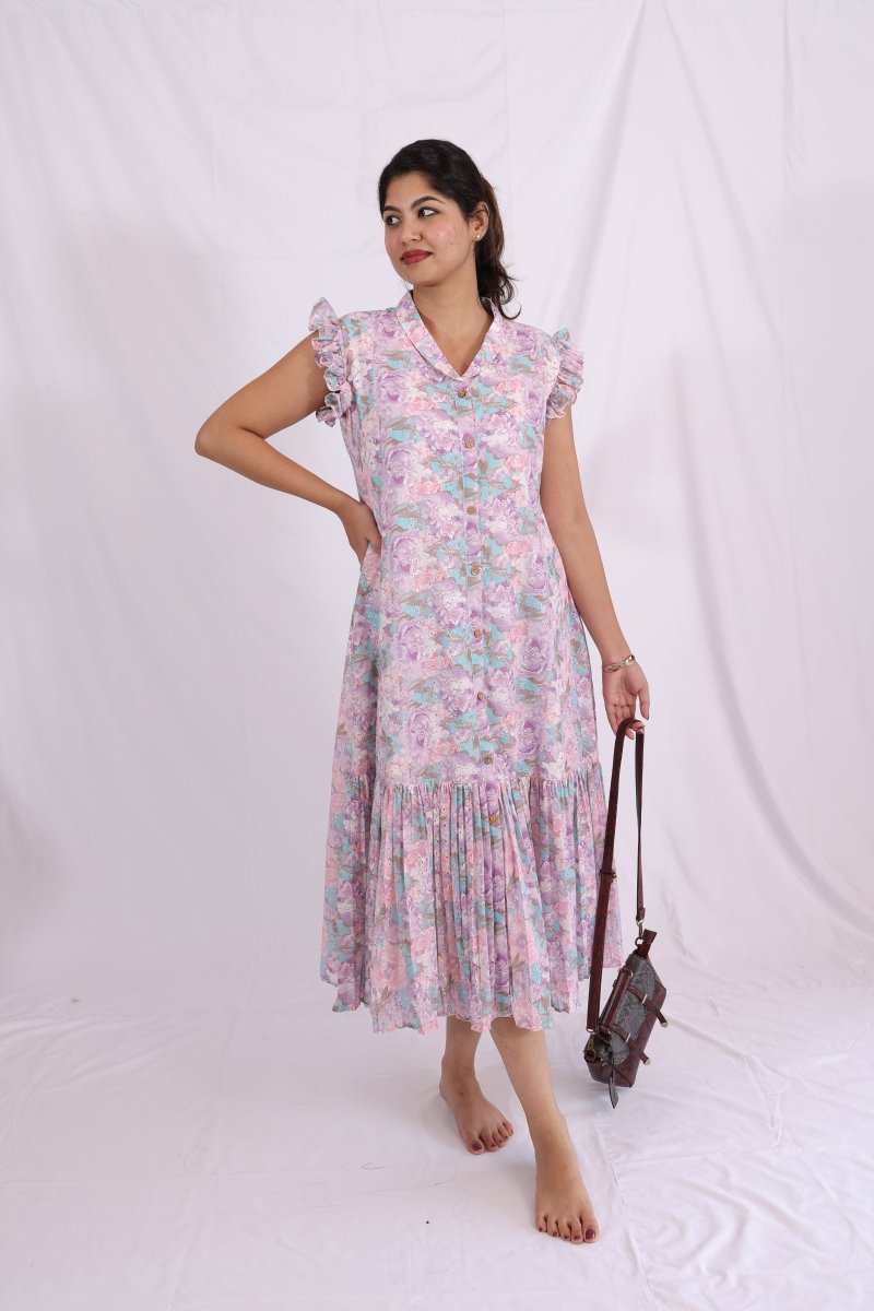 Playdate Bloom Dress – Passeo Collection | Nursing - Friendly Hakoba Cotton Midi DressALL US WOMENmaternity and feeding