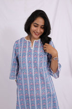 Purely You Kurthi – Handblock Print |Feeding Zips & Pockets | Passeo CollectionALL US WOMENmaternity and feeding
