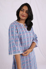 Purely You Kurthi – Handblock Print |Feeding Zips & Pockets | Passeo CollectionALL US WOMENmaternity and feeding