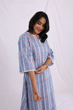 Purely You Kurthi – Handblock Print |Feeding Zips & Pockets | Passeo CollectionALL US WOMENmaternity and feeding
