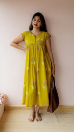 Purnima — Cotton Ikat-Print Ethnic maternity and feeding DressALL US WOMENmaternity and feeding