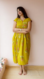 Purnima — Cotton Ikat-Print Ethnic maternity and feeding DressALL US WOMENmaternity and feeding