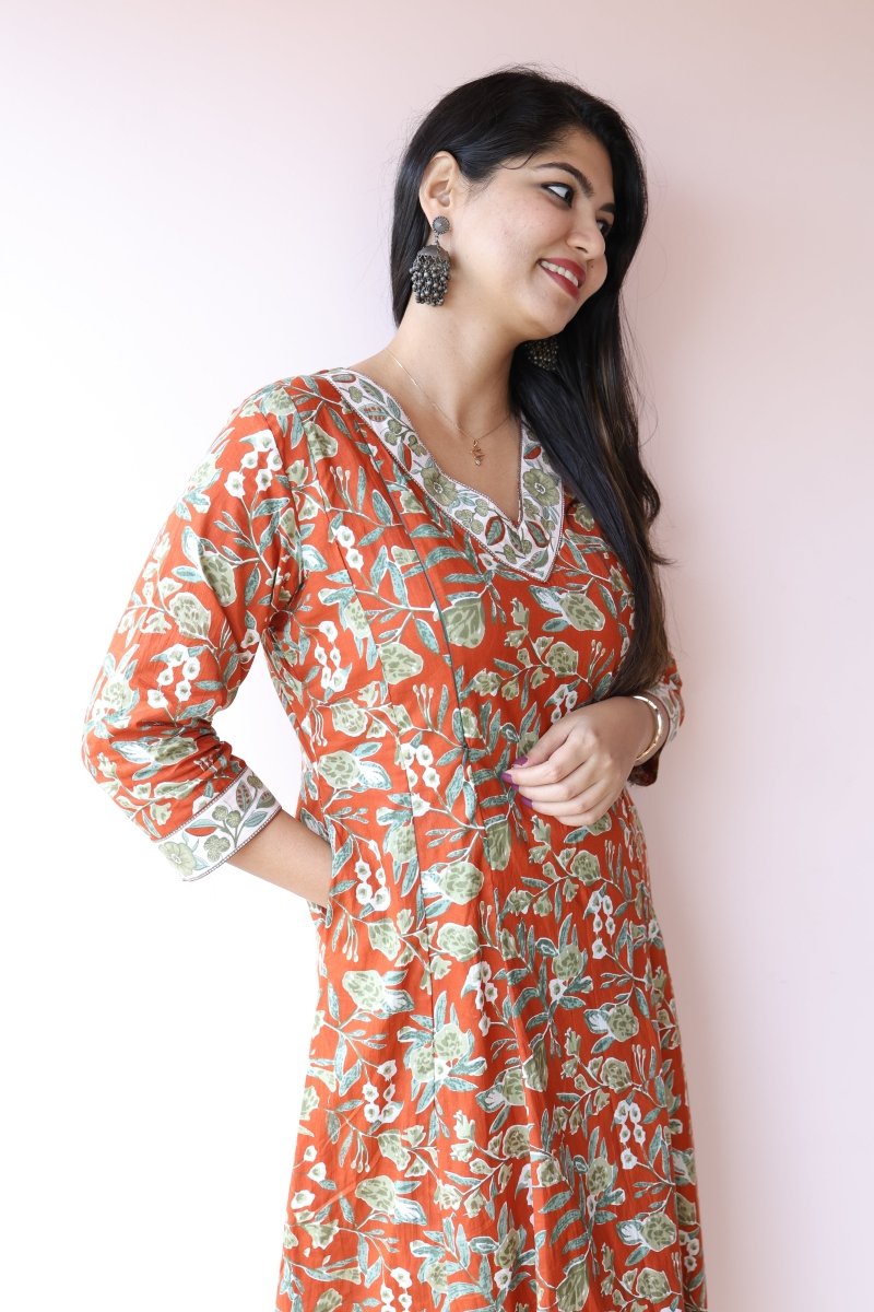 Ruhani Cotton Maternity & Feeding Dress|Noor|All Us WomenALL US WOMENmaternity and feeding