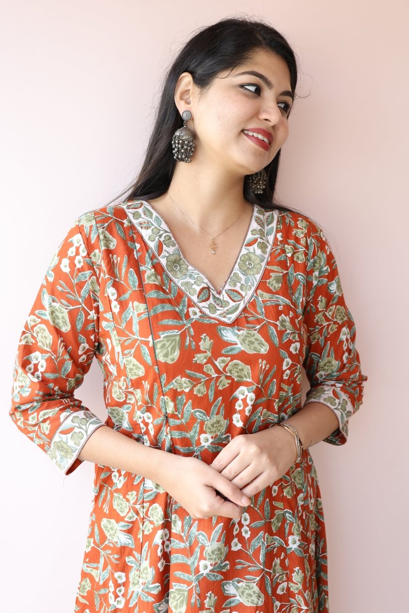 Ruhani Cotton Maternity & Feeding Dress|Noor|All Us WomenALL US WOMENmaternity and feeding