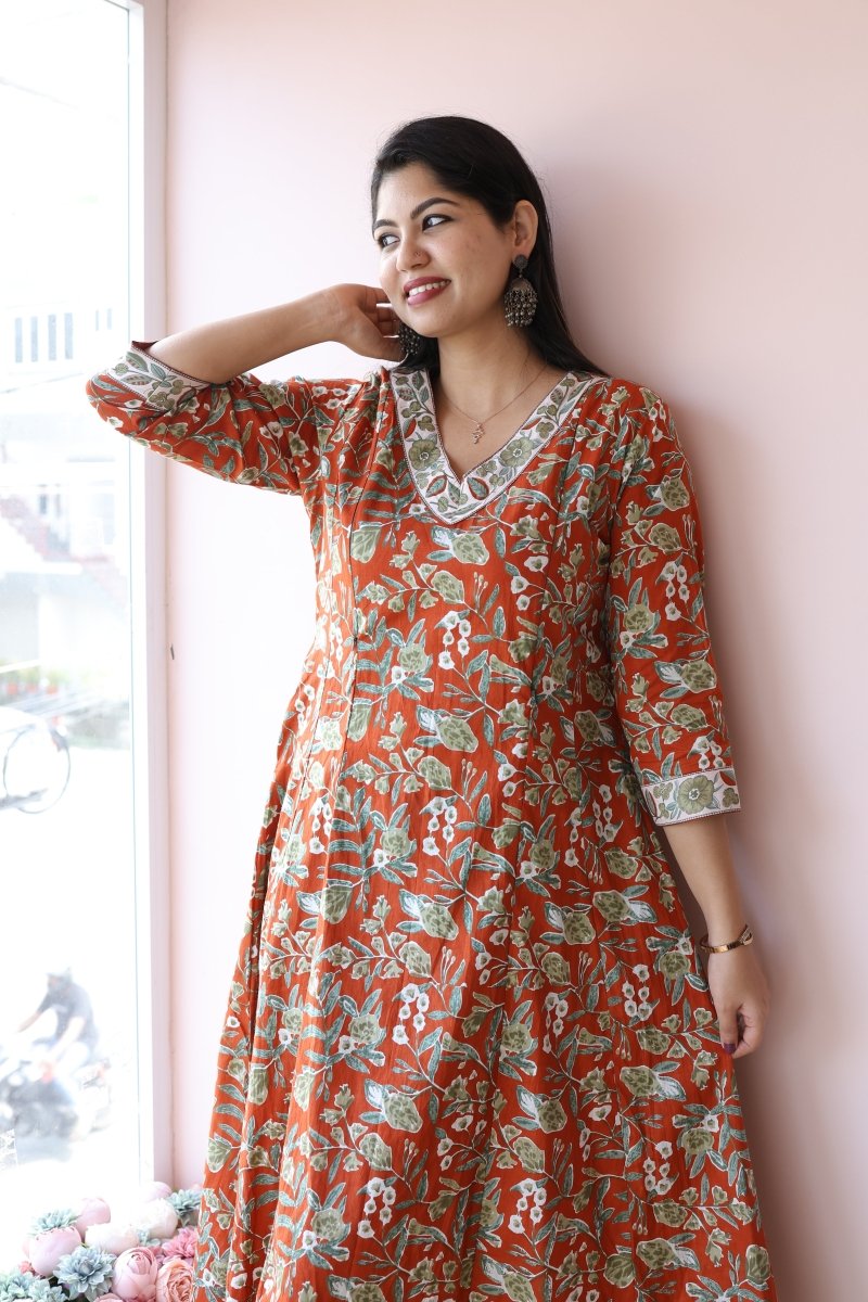 Ruhani Cotton Maternity & Feeding Dress|Noor|All Us WomenALL US WOMENmaternity and feeding