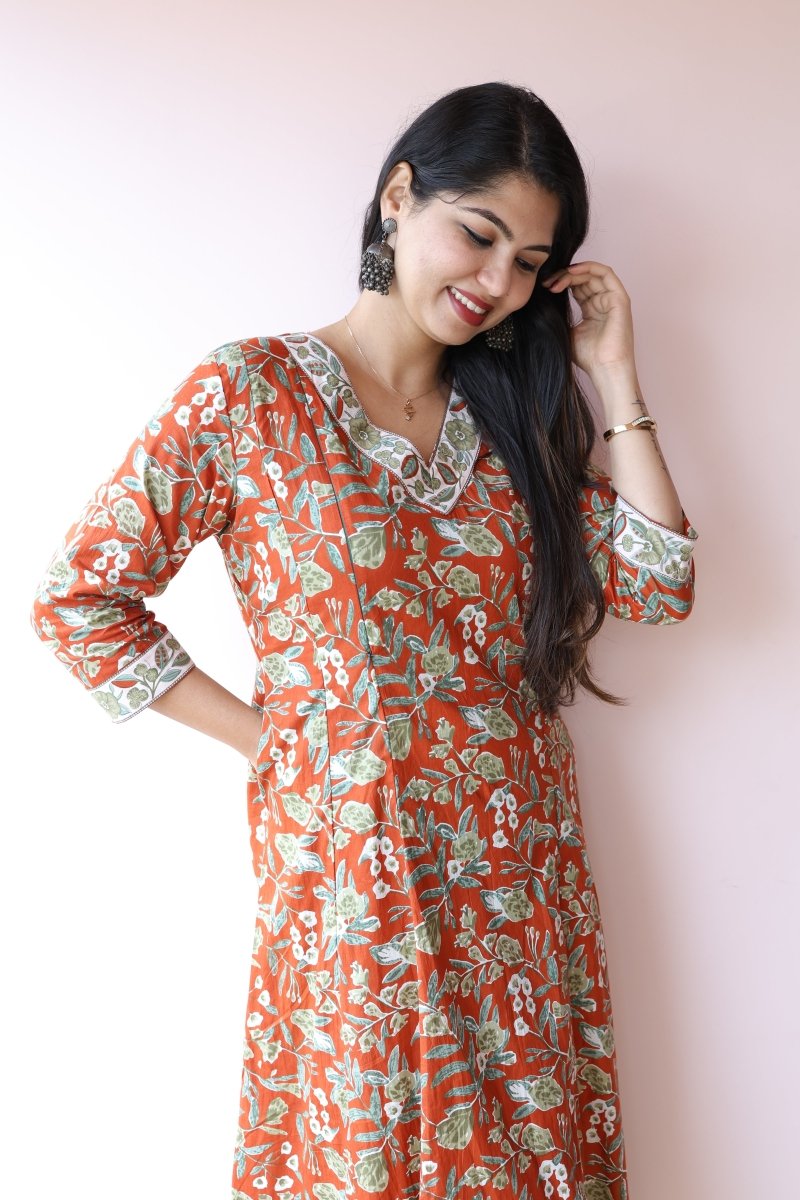 Ruhani Cotton Maternity & Feeding Dress|Noor|All Us WomenALL US WOMENmaternity and feeding