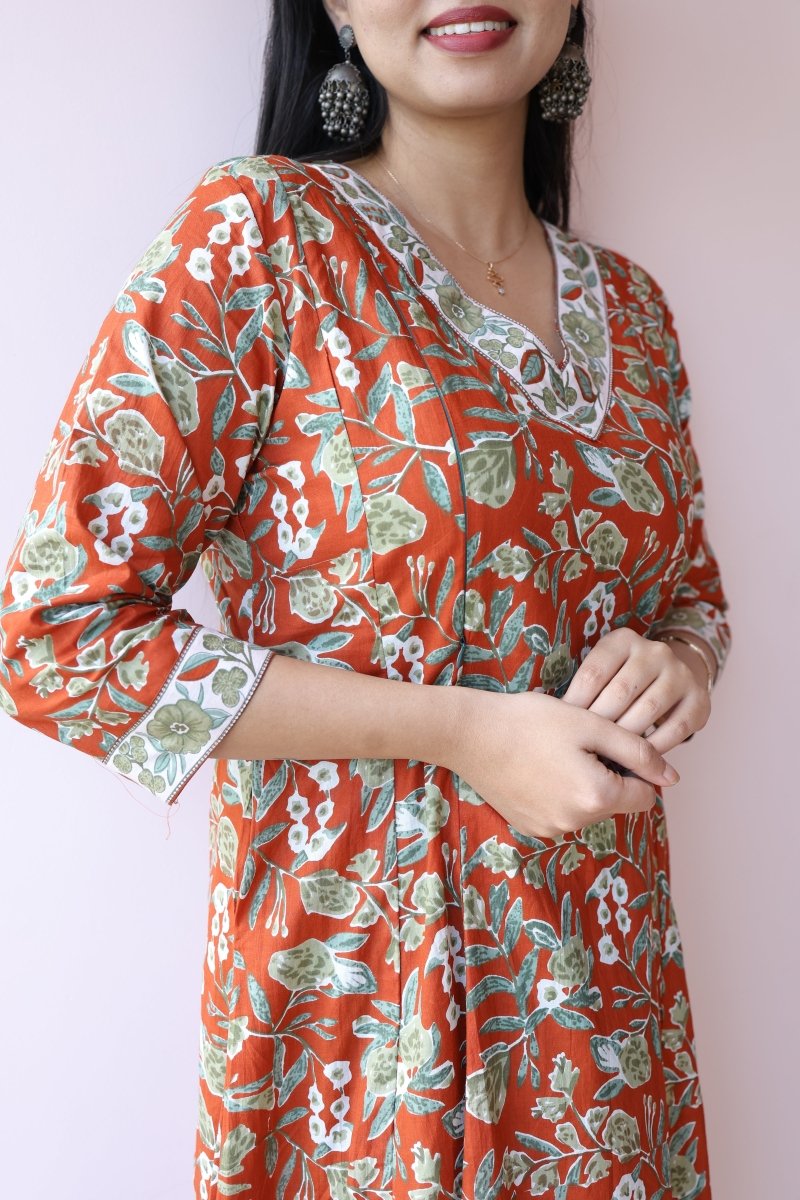 Ruhani Cotton Maternity & Feeding Dress|Noor|All Us WomenALL US WOMENmaternity and feeding