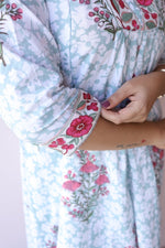 Sahar Handblock Printed Cotton Feeding - Friendly Maternity Dress | Noor All us womenALL US WOMENmaternity and feeding