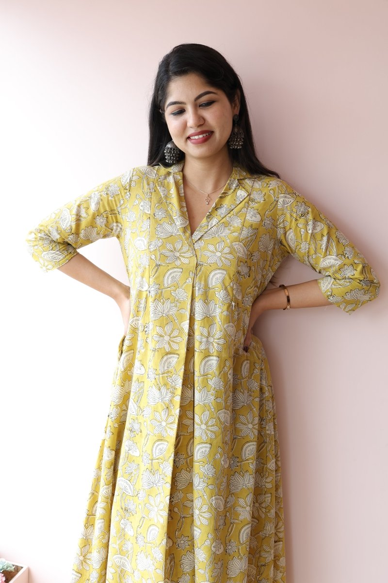 Sana Handblock Cotton Feeding - Friendly Maternity Dress | Noor collectionALL US WOMENmaternity and feeding