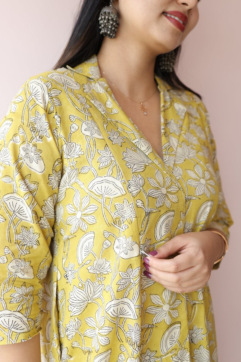 Sana Handblock Cotton Feeding - Friendly Maternity Dress | Noor collectionALL US WOMENmaternity and feeding