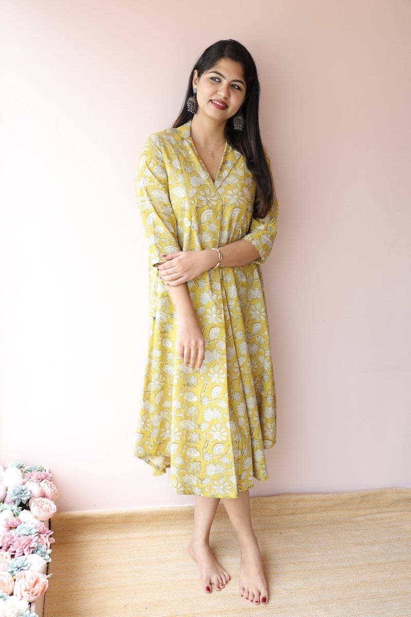 Sana Handblock Cotton Feeding - Friendly Maternity Dress | Noor collectionALL US WOMENmaternity and feeding