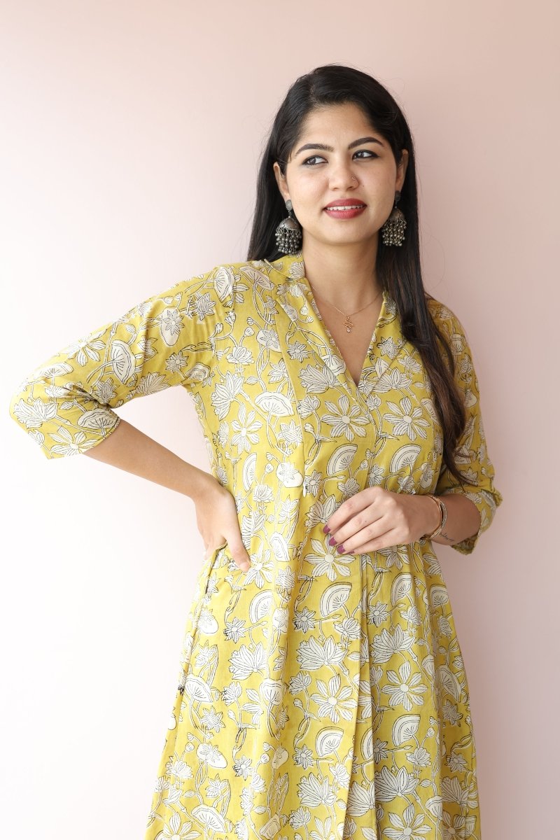 Sana Handblock Cotton Feeding - Friendly Maternity Dress | Noor collectionALL US WOMENmaternity and feeding