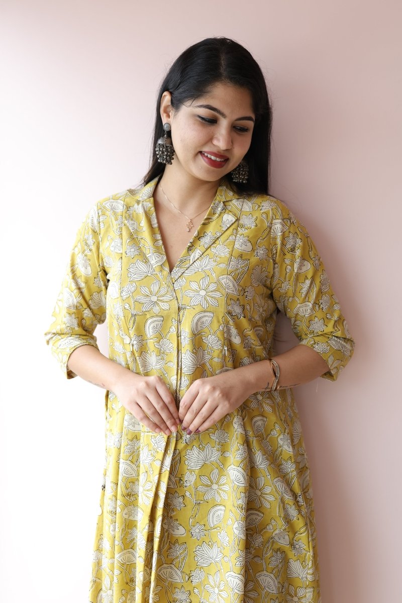 Sana Handblock Cotton Feeding - Friendly Maternity Dress | Noor collectionALL US WOMENmaternity and feeding