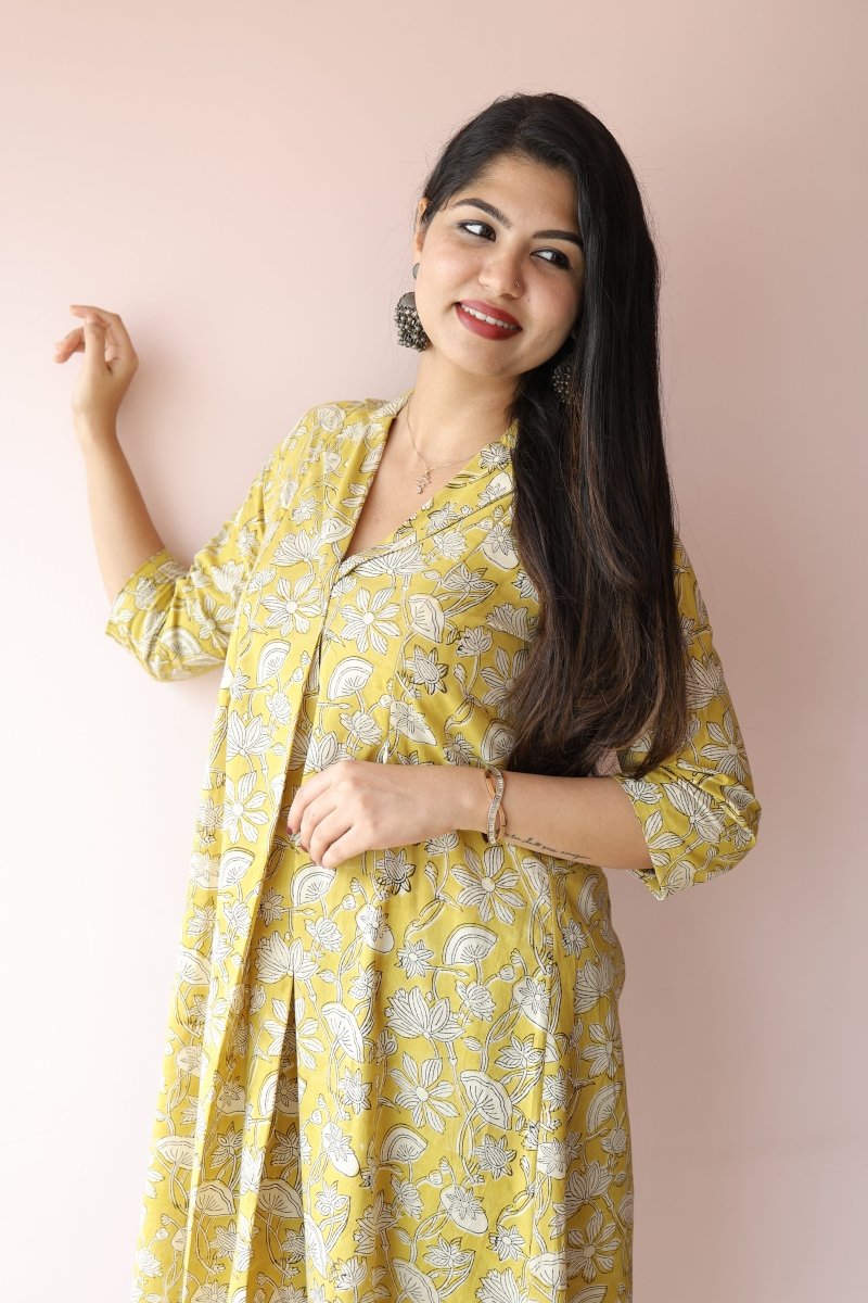Sana Handblock Cotton Feeding - Friendly Maternity Dress | Noor collectionALL US WOMENmaternity and feeding