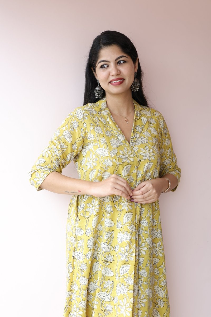 Sana Handblock Cotton Feeding - Friendly Maternity Dress | Noor collectionALL US WOMENmaternity and feeding