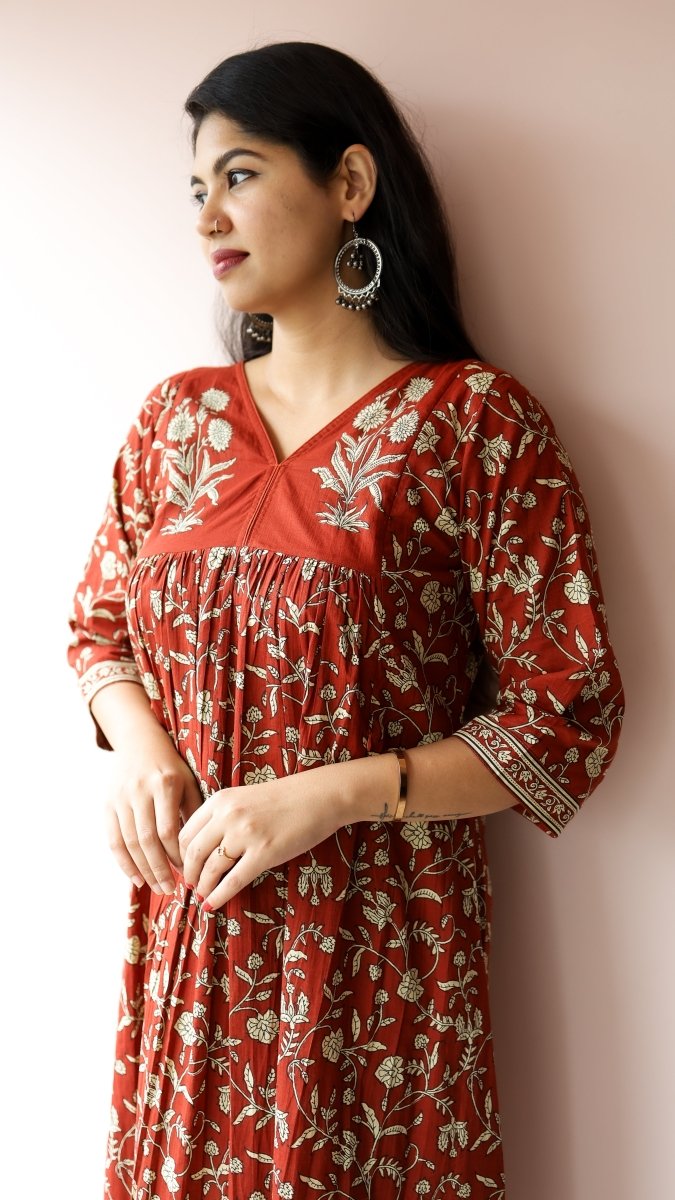 Sarayu |Soft Cotton Maternity & Feeding kurthiALL US WOMENmaternity and feeding