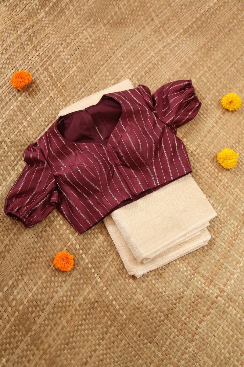 SareeBlouse|Feeding|shubhada|Alluswomen|WinecolourALL US WOMENmaternity and feeding