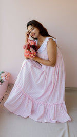 Shelter – Collared Button-Down Maternity & Nursing Dress in Pink Check CottonALL US WOMENmaternity and feeding