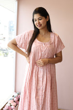 Silent Aura – Cocoon Edit | Comfortable Cotton Button - Down Maternity DressALL US WOMENmaternity and feeding