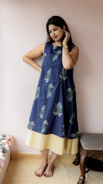 Sindhu — Cotton Ikat-Print Layered Nursing DressALL US WOMENmaternity and feeding