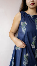 Sindhu — Cotton Ikat-Print Layered Nursing DressALL US WOMENmaternity and feeding