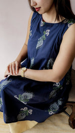 Sindhu — Cotton Ikat-Print Layered Nursing DressALL US WOMENmaternity and feeding
