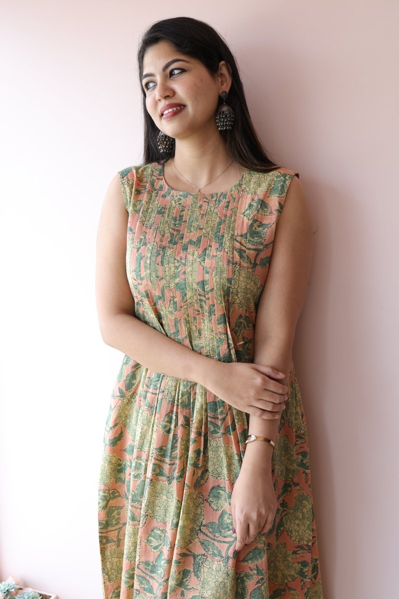 Sitara Handblock Cotton Maternity & Feeding Dress | Noor collectionALL US WOMENmaternity and feeding