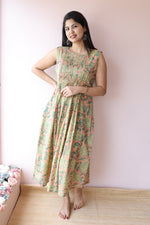 Sitara Handblock Cotton Maternity & Feeding Dress | Noor collectionALL US WOMENmaternity and feeding