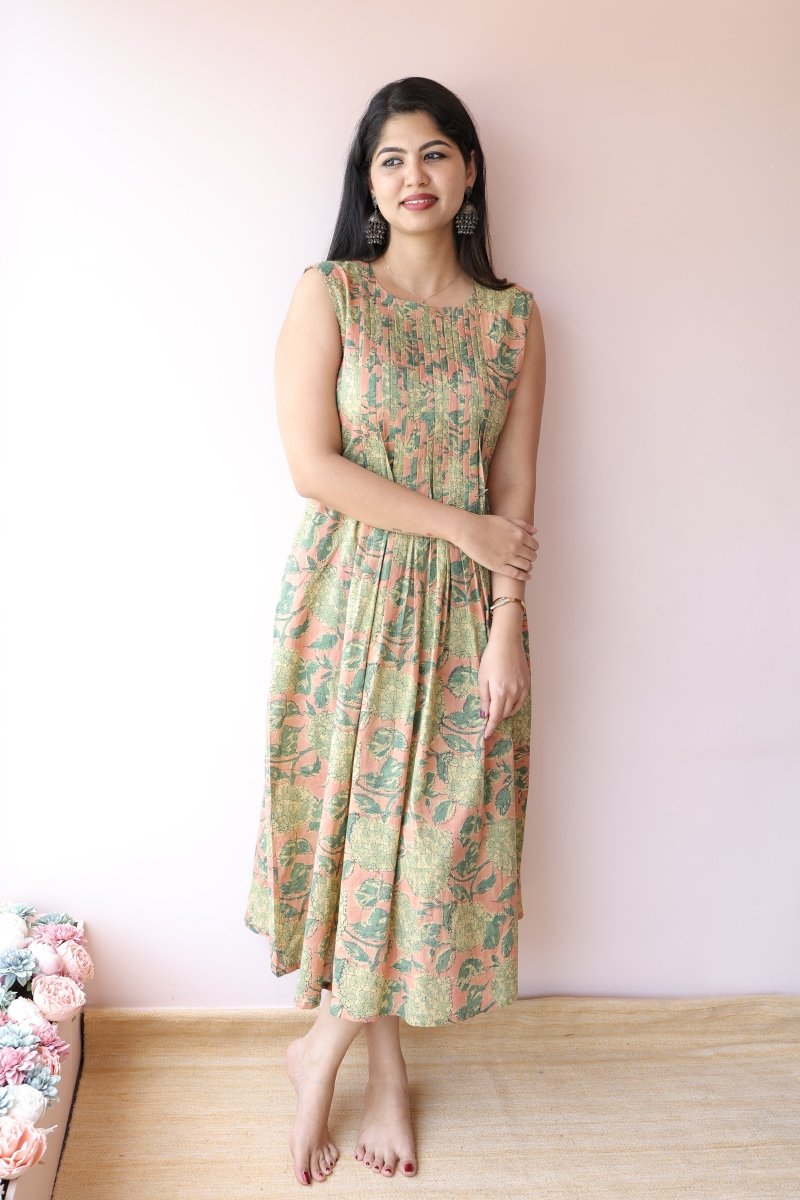 Sitara Handblock Cotton Maternity & Feeding Dress | Noor collectionALL US WOMENmaternity and feeding