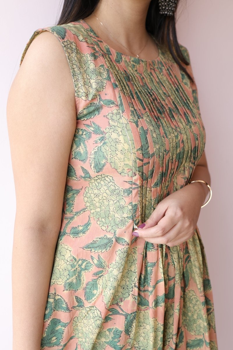 Sitara Handblock Cotton Maternity & Feeding Dress | Noor collectionALL US WOMENmaternity and feeding