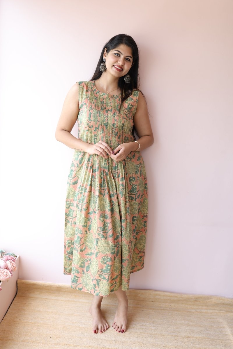Sitara Handblock Cotton Maternity & Feeding Dress | Noor collectionALL US WOMENmaternity and feeding
