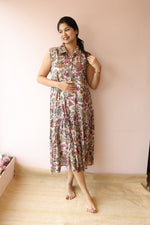 Swaddle Ease – Cocoon Edit | Nursing - Friendly Cotton Button - Down Shirt DressALL US WOMENmaternity and feeding