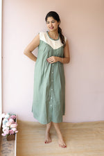 Sweet Hush – Cocoon Edit | Stylish Cotton Button - Down Maternity DressALL US WOMENmaternity and feeding