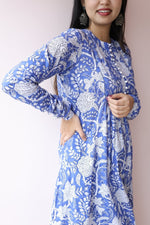 Tara Handblock Cotton Maternity & Nursing Dress with Pockets | Noor collectionALL US WOMENmaternity and feeding