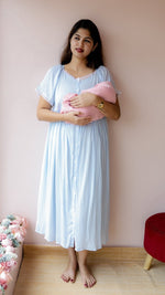 Thresh — Rayon Stripe Button-Down Recovery DressALL US WOMENmaternity and feeding