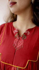Todi — Cotton Ikat-Print Ethnic Daily Wear DressALL US WOMENmaternity and feeding