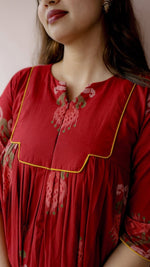 Todi — Cotton Ikat-Print Ethnic Daily Wear DressALL US WOMENmaternity and feeding