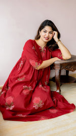 Todi — Cotton Ikat-Print Ethnic Daily Wear DressALL US WOMENmaternity and feeding