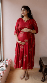 Todi — Cotton Ikat-Print Ethnic Daily Wear DressALL US WOMENmaternity and feeding