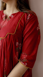 Todi — Cotton Ikat-Print Ethnic Daily Wear DressALL US WOMENmaternity and feeding