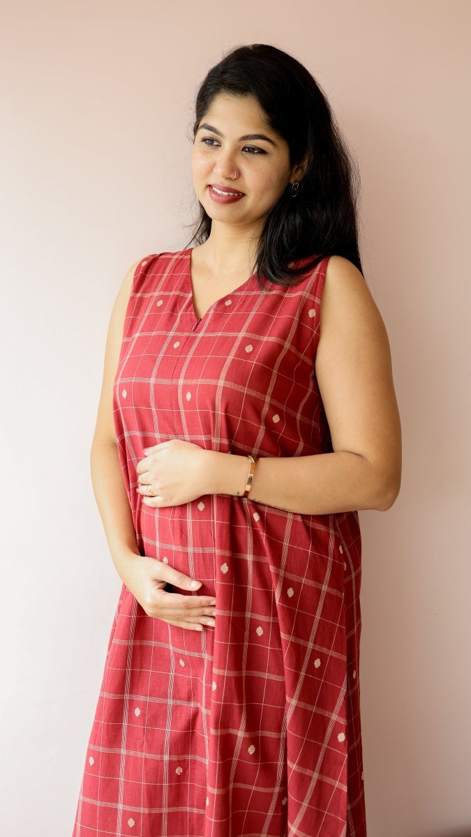 Tungaa |South Cotton Maternity&Feeding DressALL US WOMENmaternity and feeding