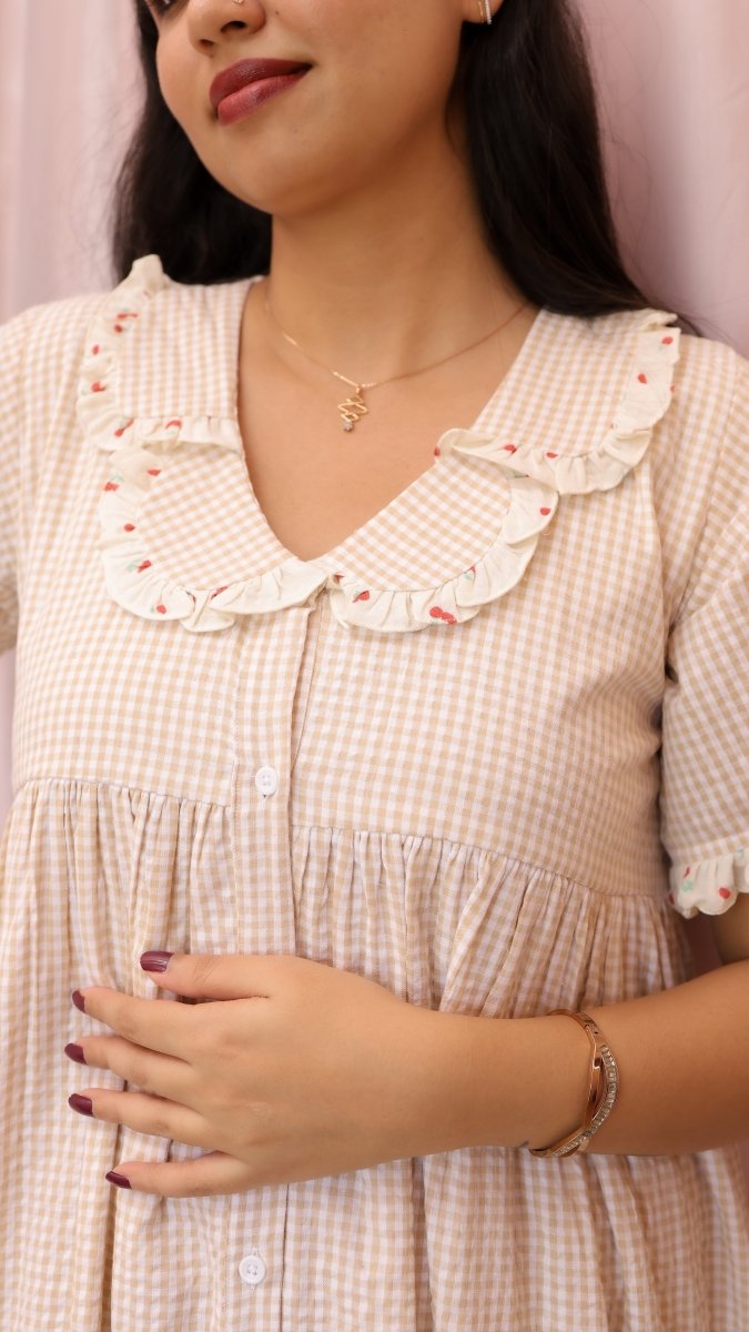 Unfolding | Button-Down Maternity & Nursing DressALL US WOMENmaternity and feeding