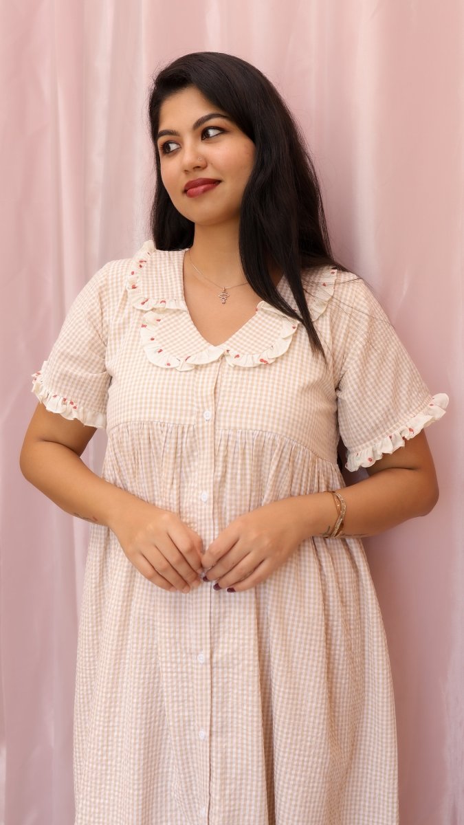 Unfolding | Button-Down Maternity & Nursing DressALL US WOMENmaternity and feeding