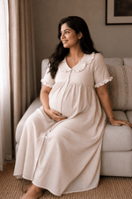 Unfolding | Button-Down Maternity & Nursing DressALL US WOMENmaternity and feeding