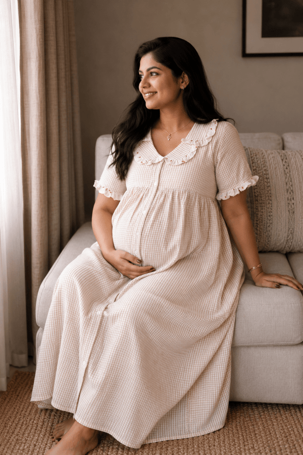 Unfolding | Button-Down Maternity & Nursing DressALL US WOMENmaternity and feeding