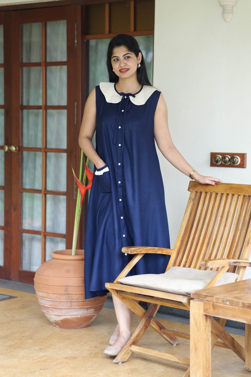 Vanilla bean | Cotton Maternity & Feeding button down Dress | Hearth CollectionALL US WOMENmaternity and feeding