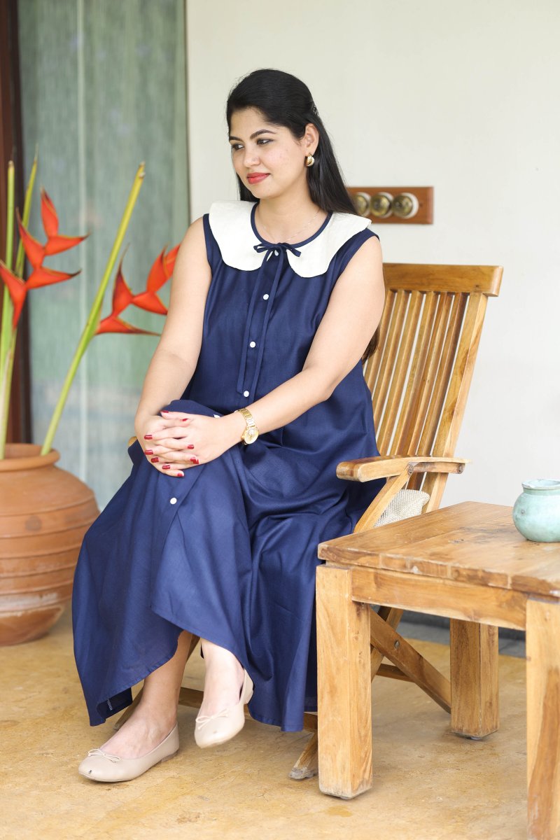 Vanilla bean | Cotton Maternity & Feeding button down Dress | Hearth CollectionALL US WOMENmaternity and feeding