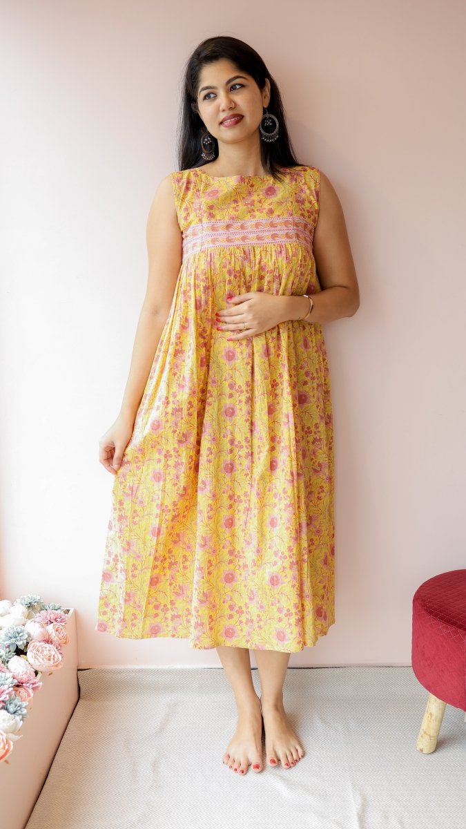 Vasanti |Soft Cotton Maternity & Feeding DressALL US WOMENmaternity and feeding