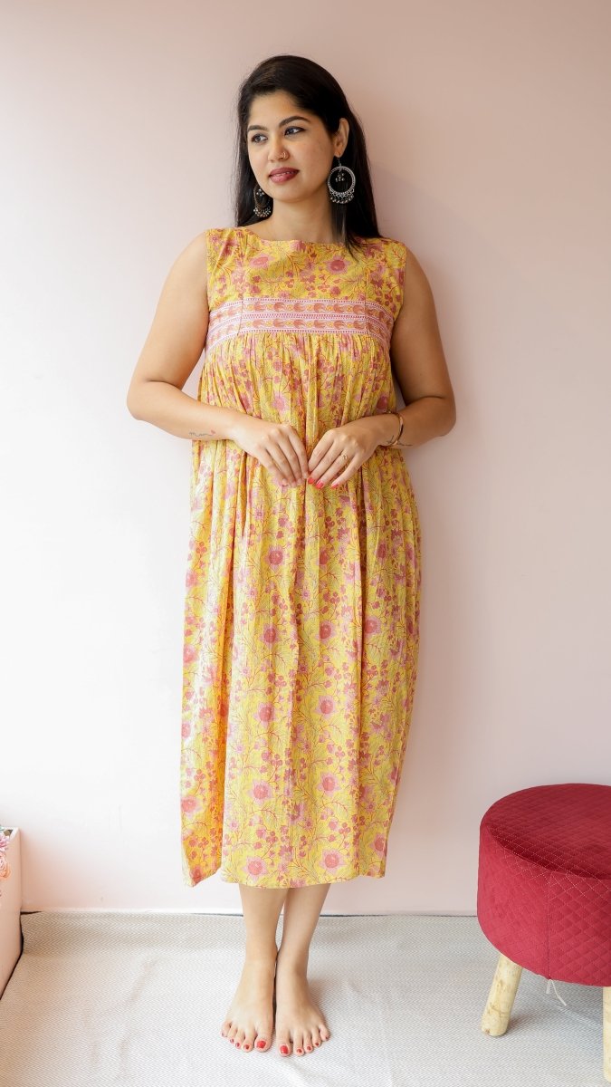 Vasanti |Soft Cotton Maternity & Feeding DressALL US WOMENmaternity and feeding